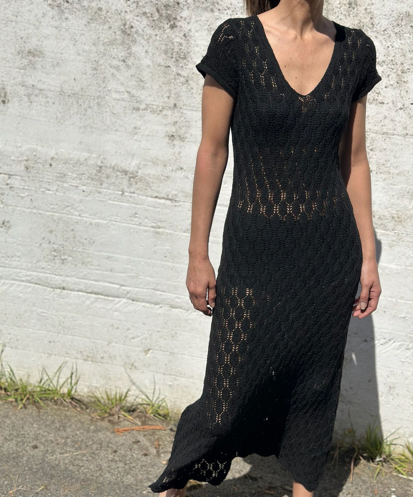 VESTIDO NEGRO CROCHET