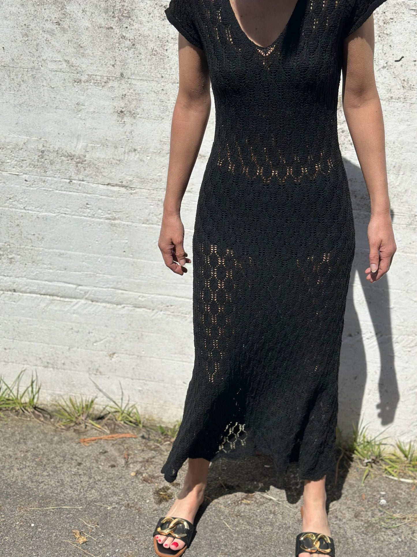 VESTIDO NEGRO CROCHET