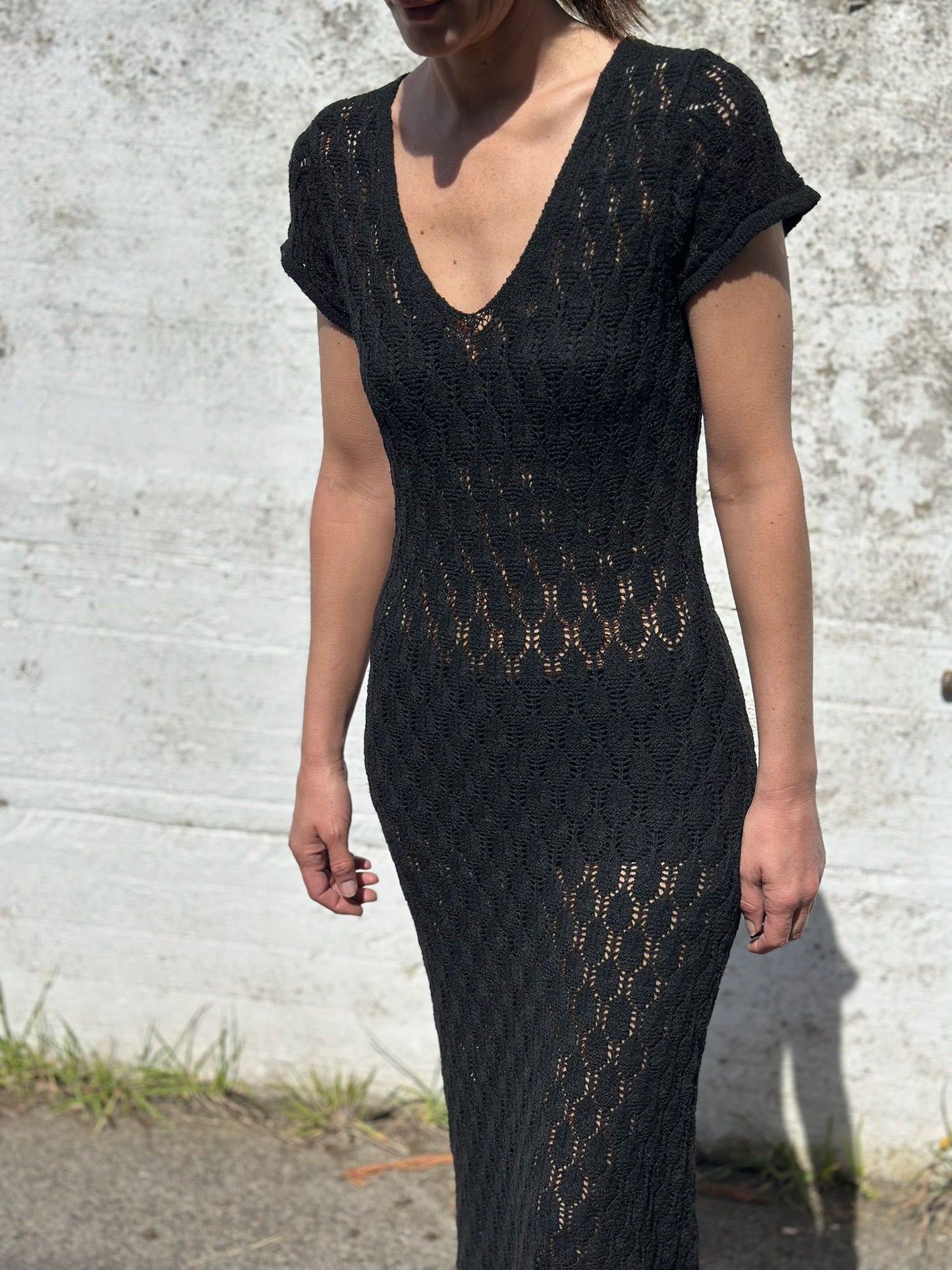 VESTIDO NEGRO CROCHET