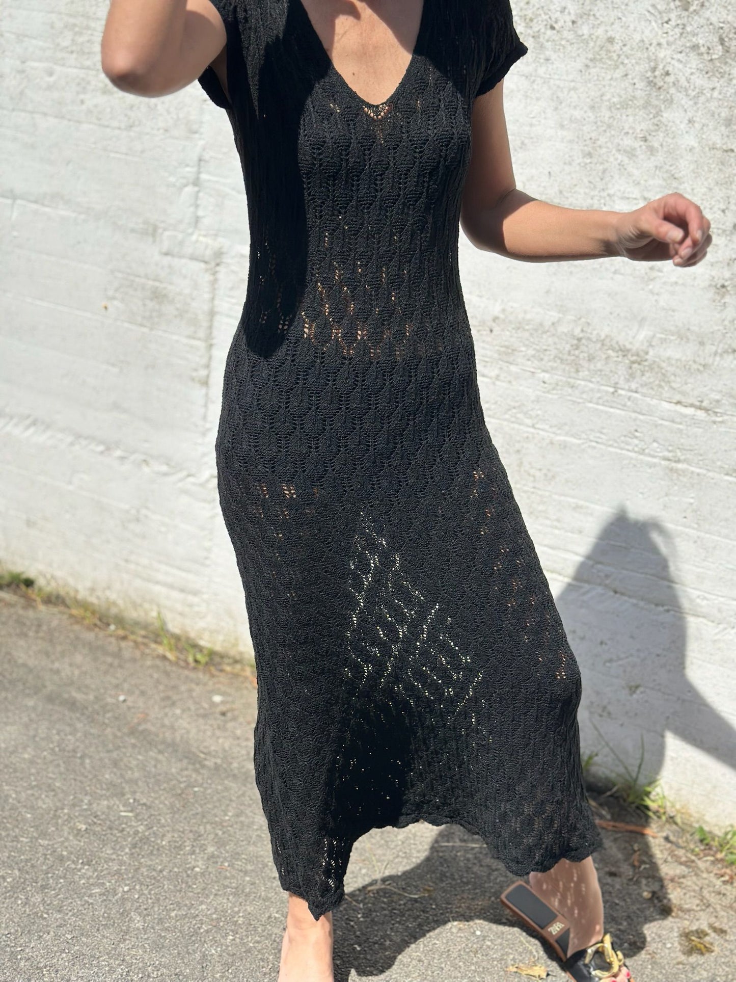 VESTIDO NEGRO CROCHET