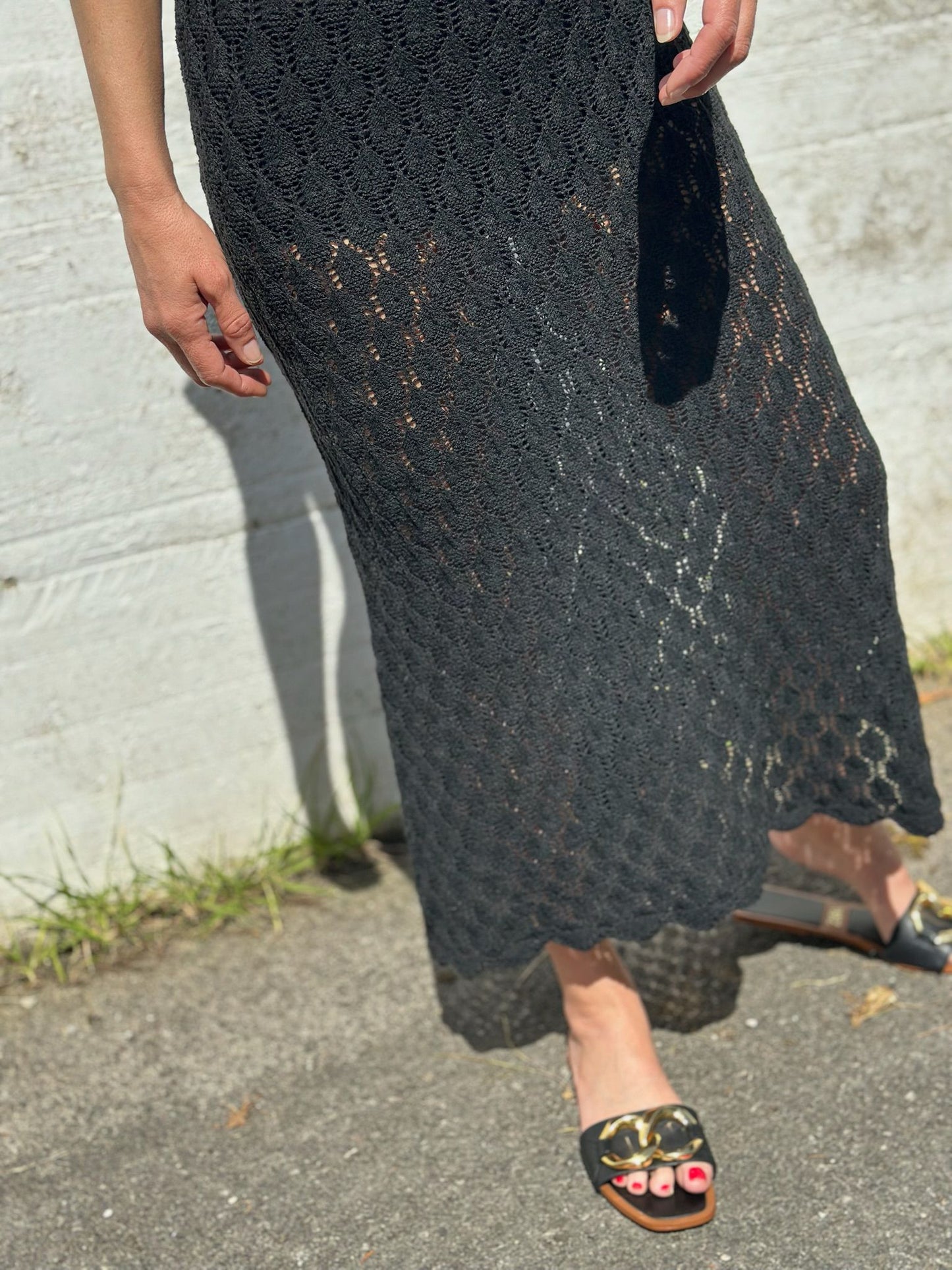 VESTIDO NEGRO CROCHET