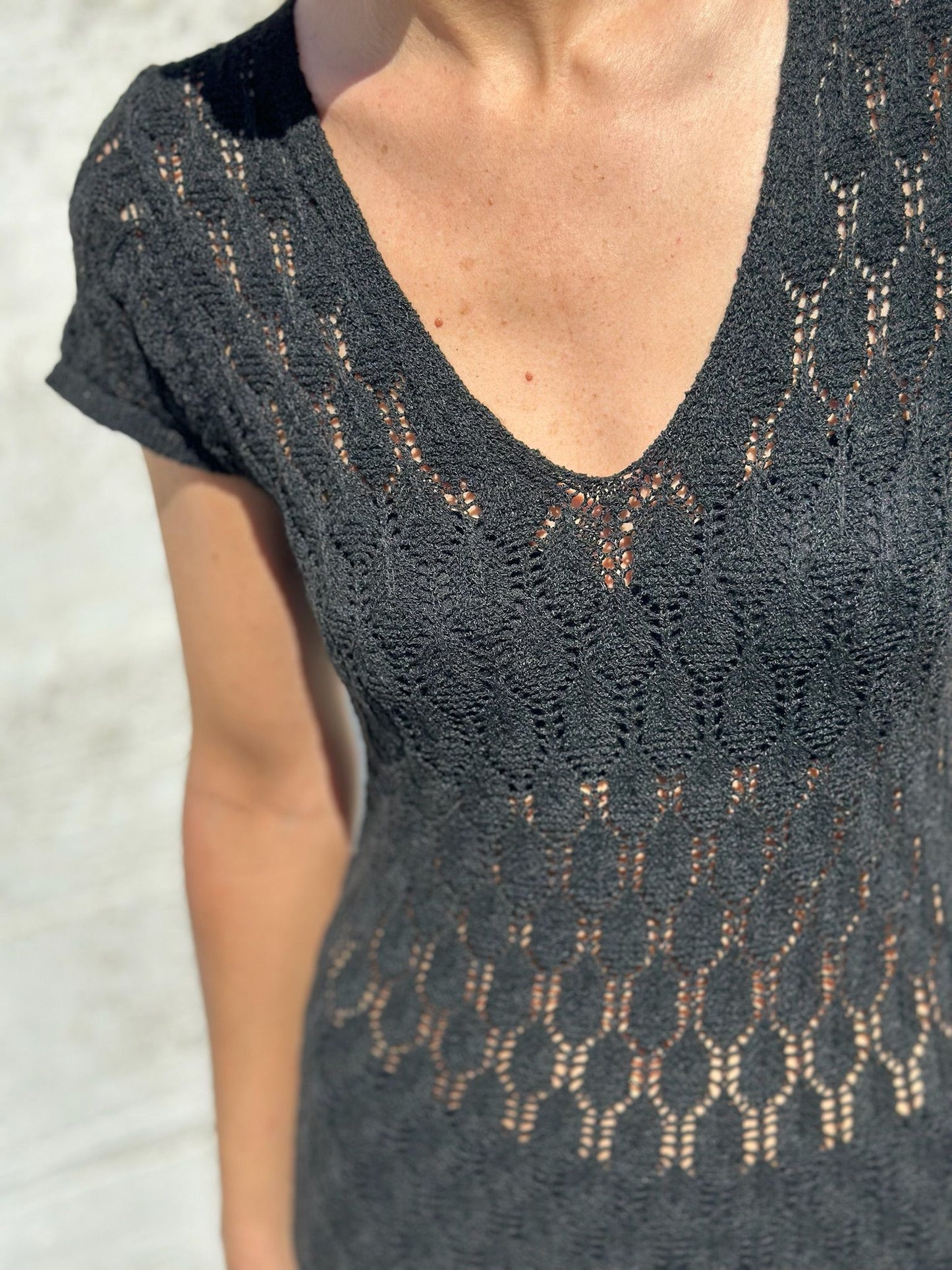 VESTIDO NEGRO CROCHET