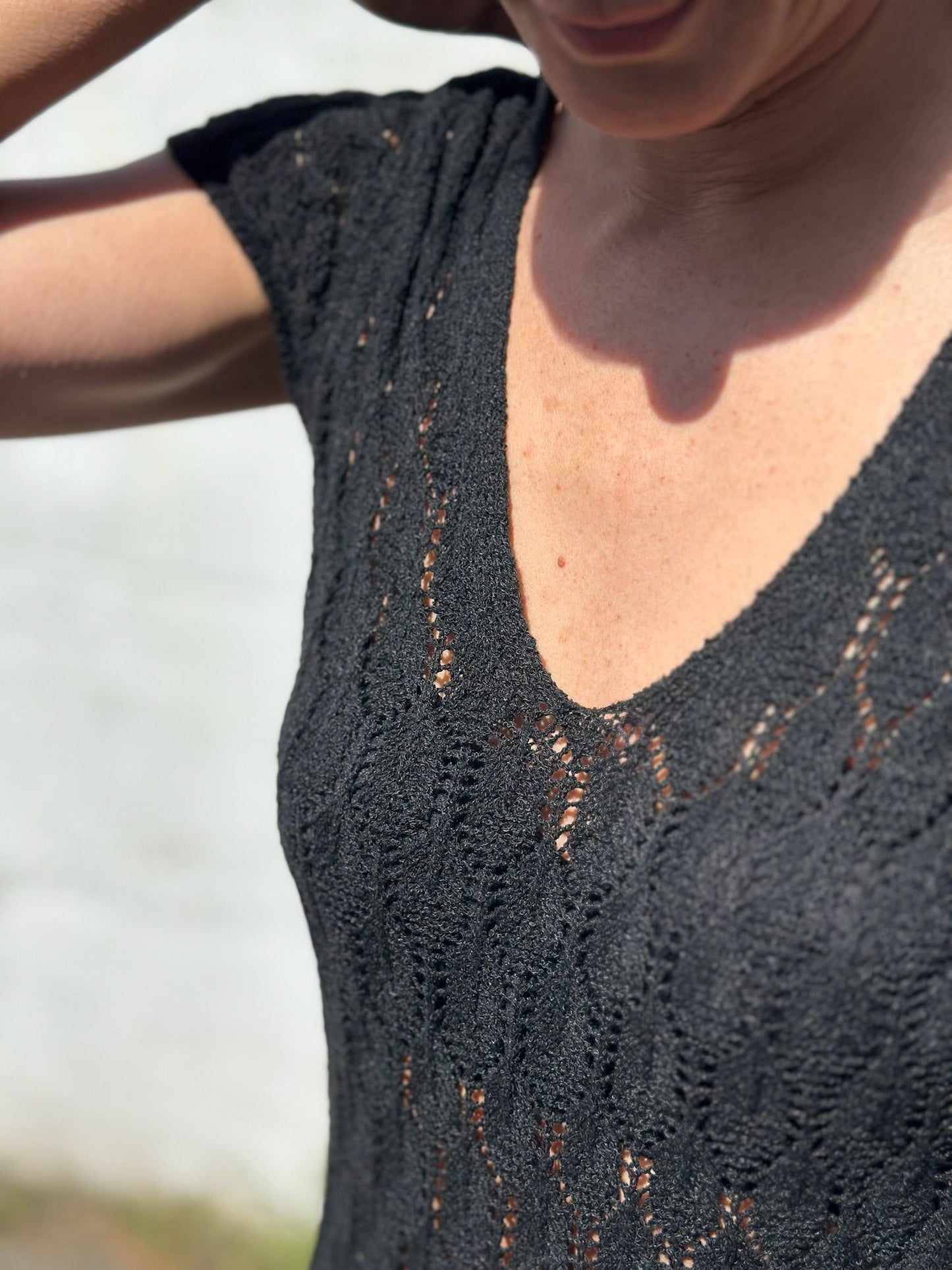 VESTIDO NEGRO CROCHET
