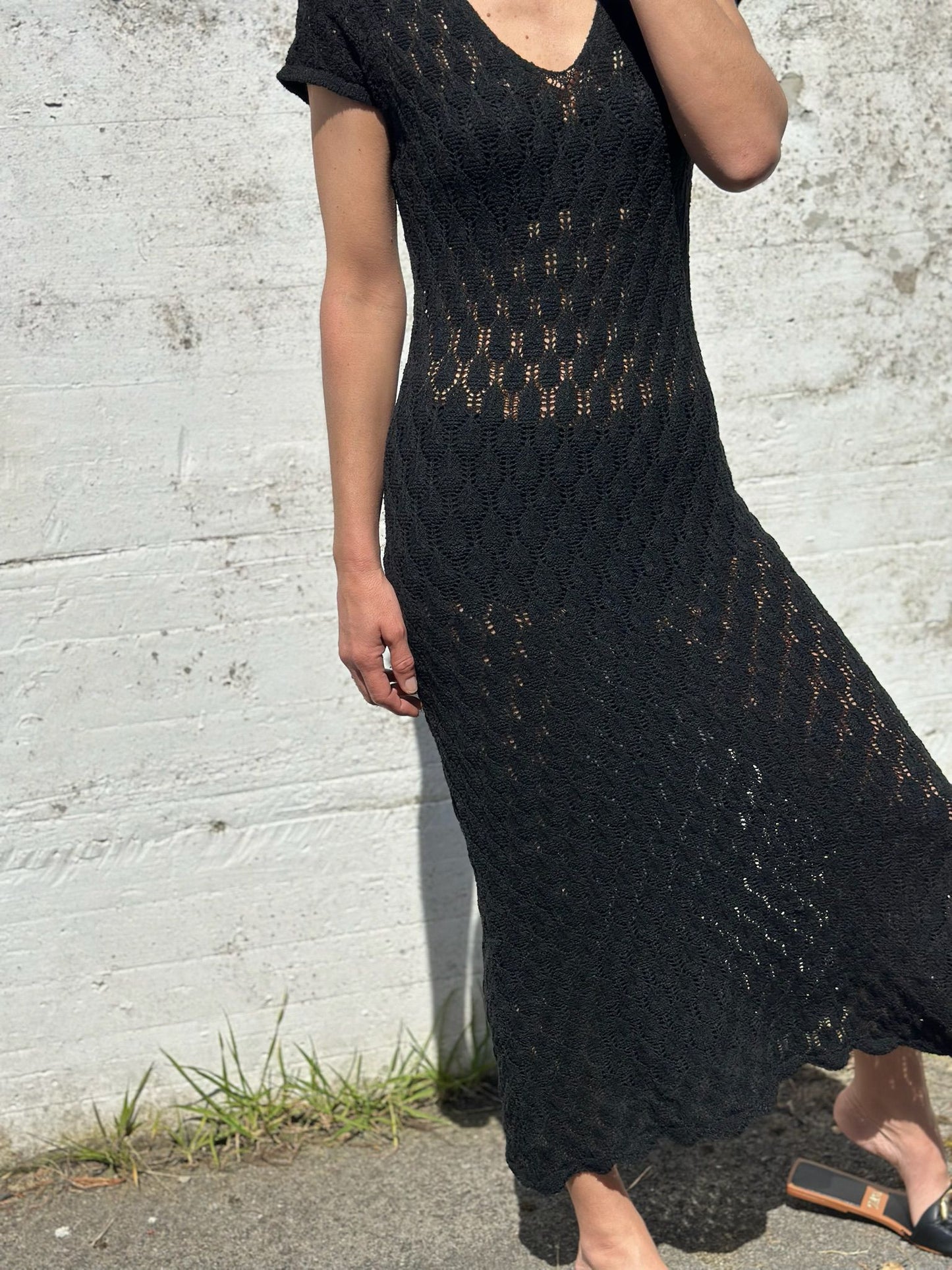 VESTIDO NEGRO CROCHET