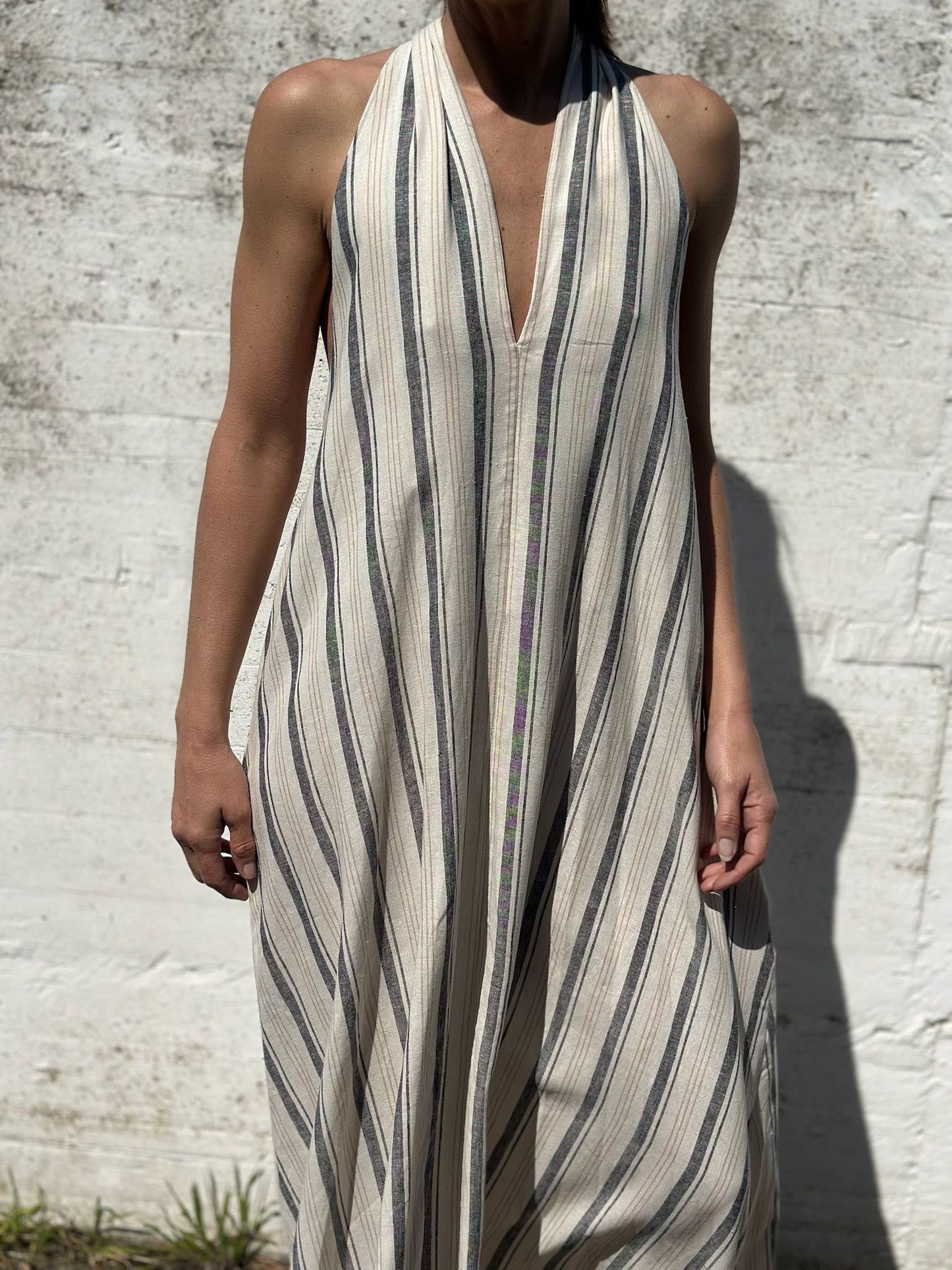 VESTIDO LINO RAYAS