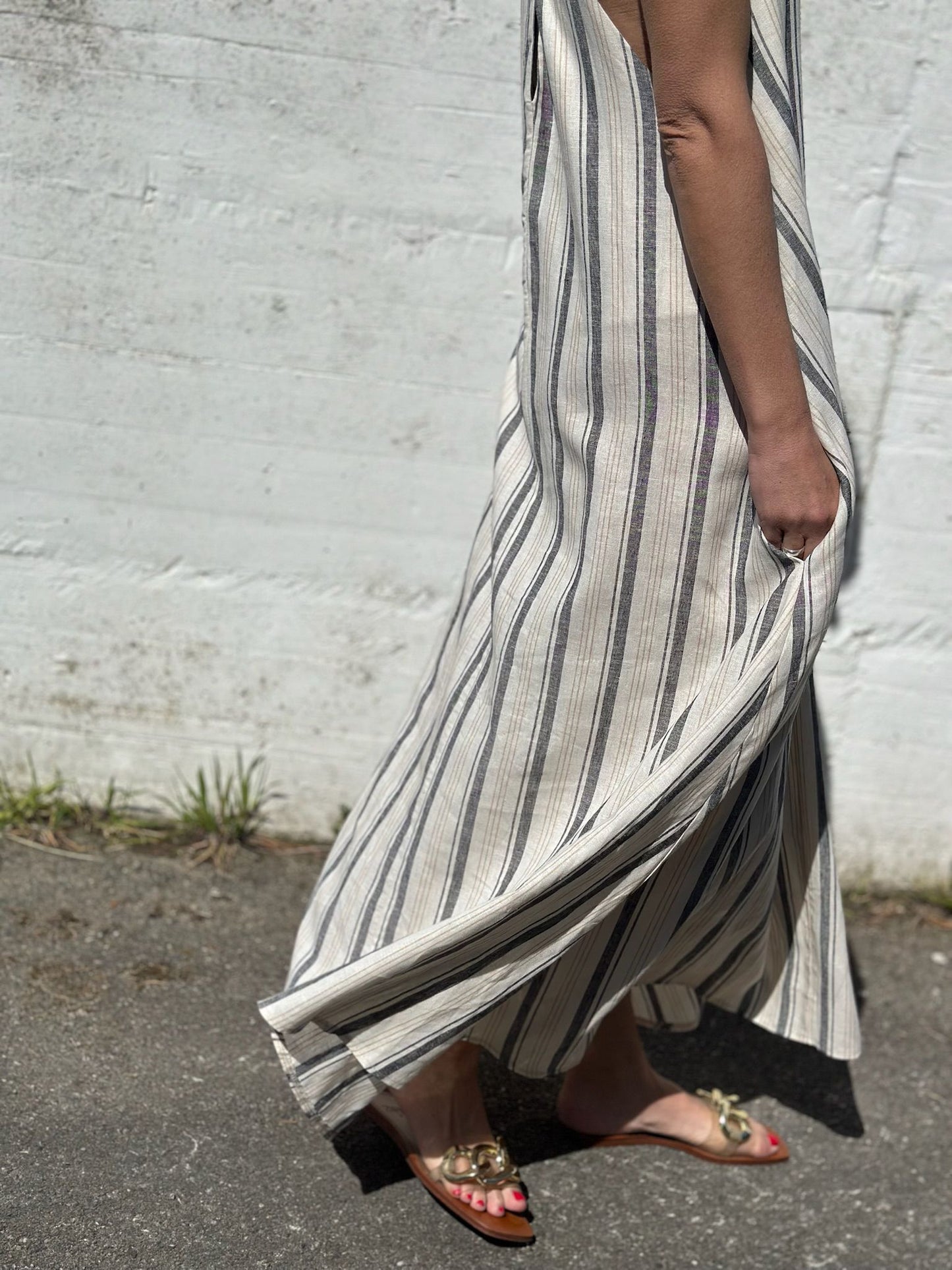 VESTIDO LINO RAYAS