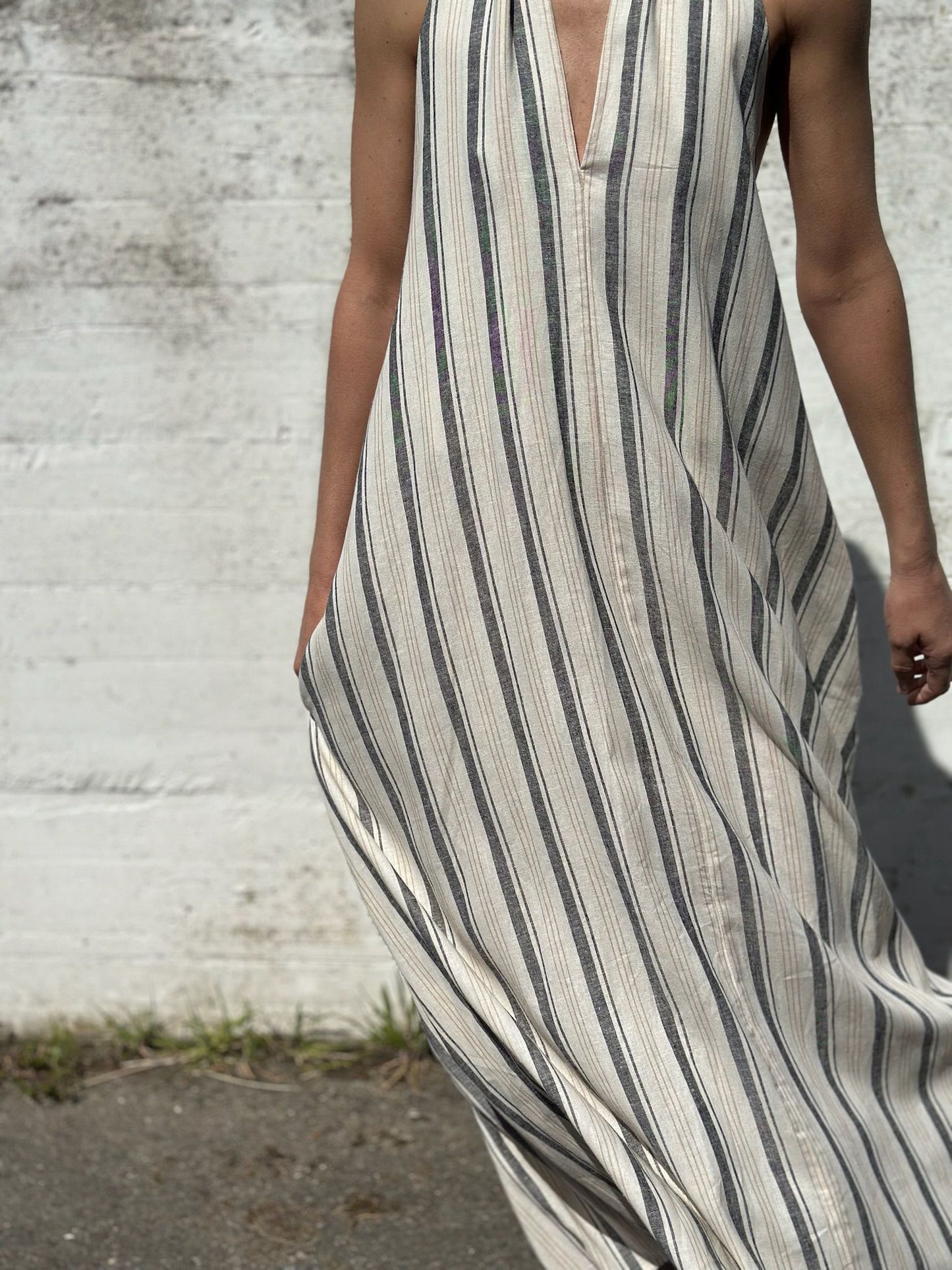 VESTIDO LINO RAYAS