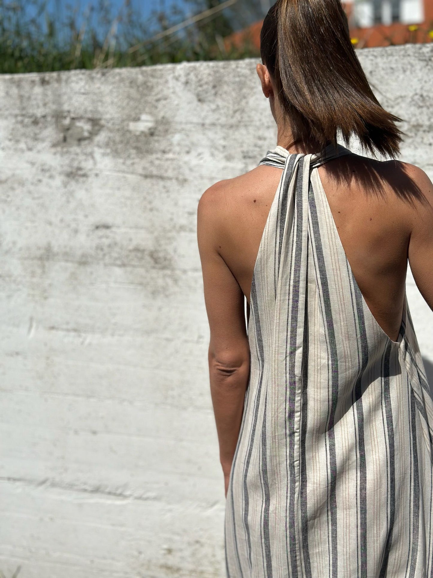 VESTIDO LINO RAYAS