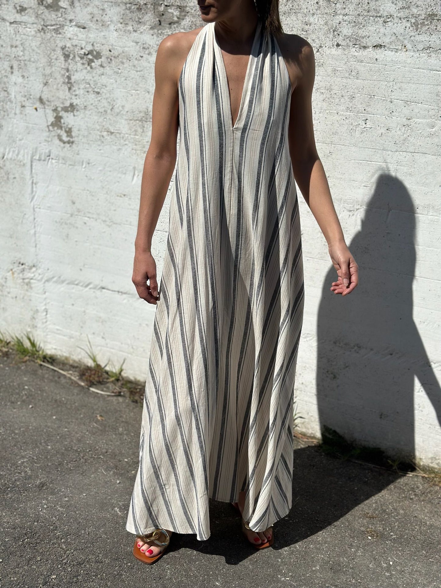 VESTIDO LINO RAYAS