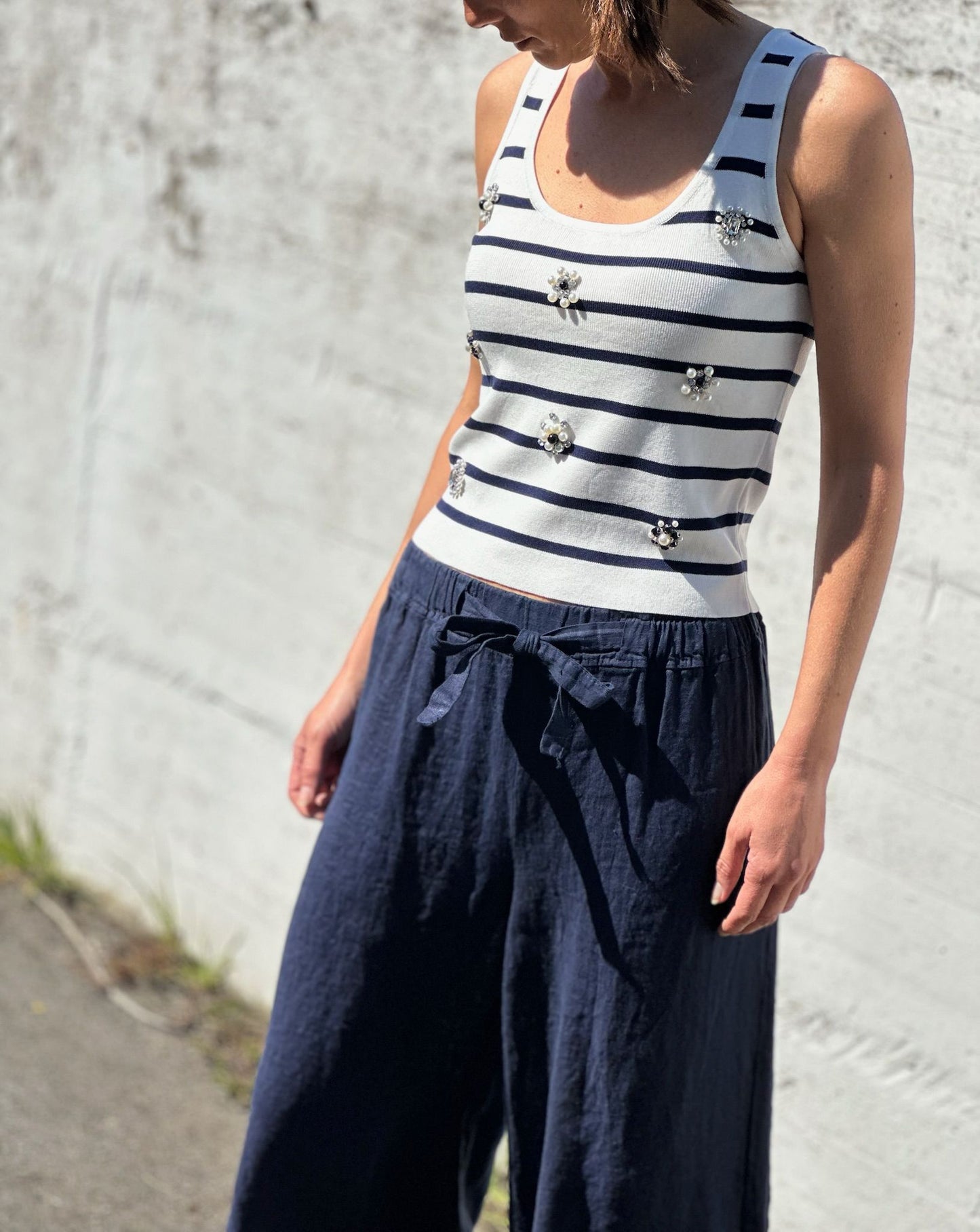 PANTALON 100% LINO