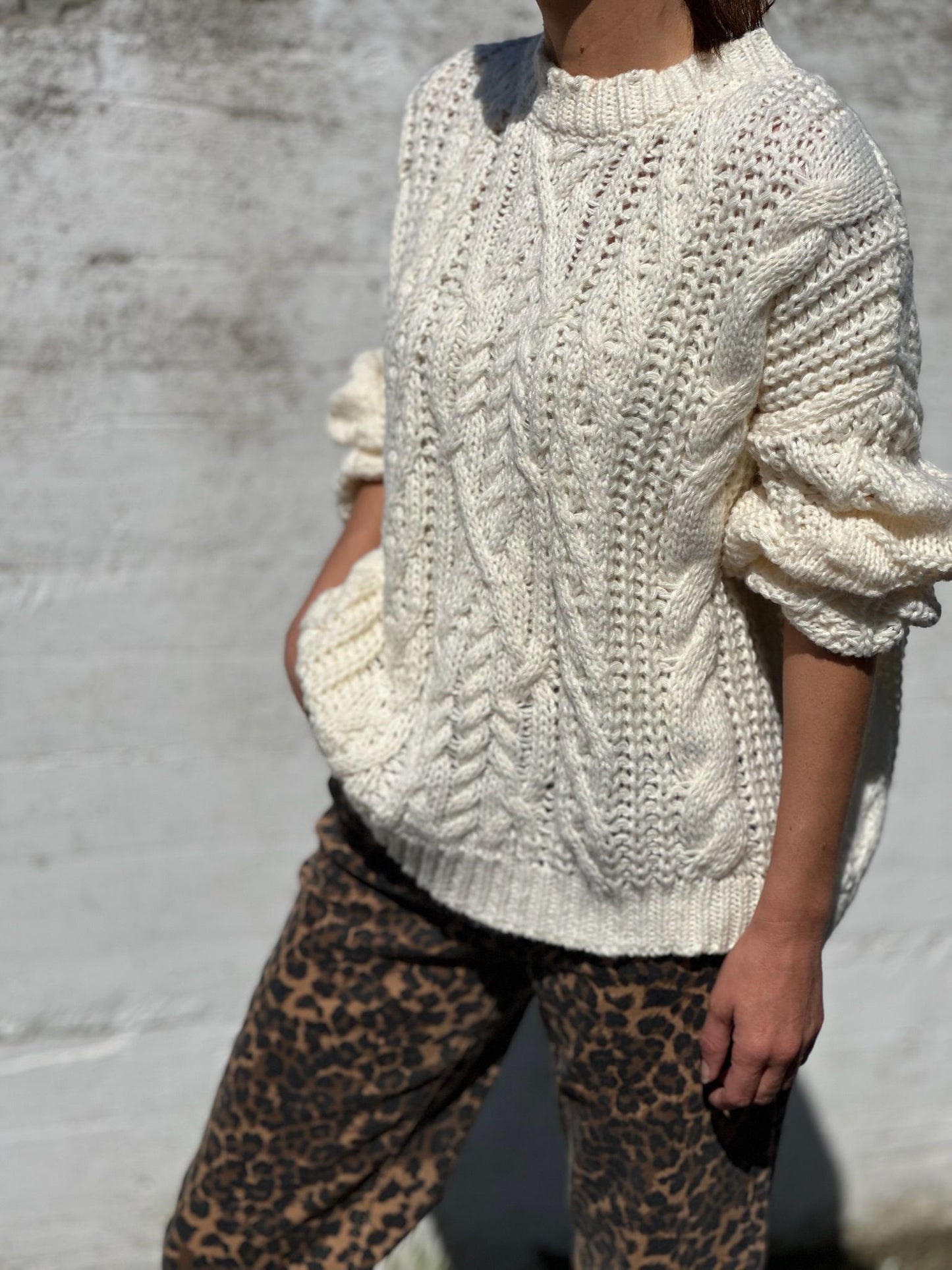 JERSEY PUNTO TRENZA CRUDO