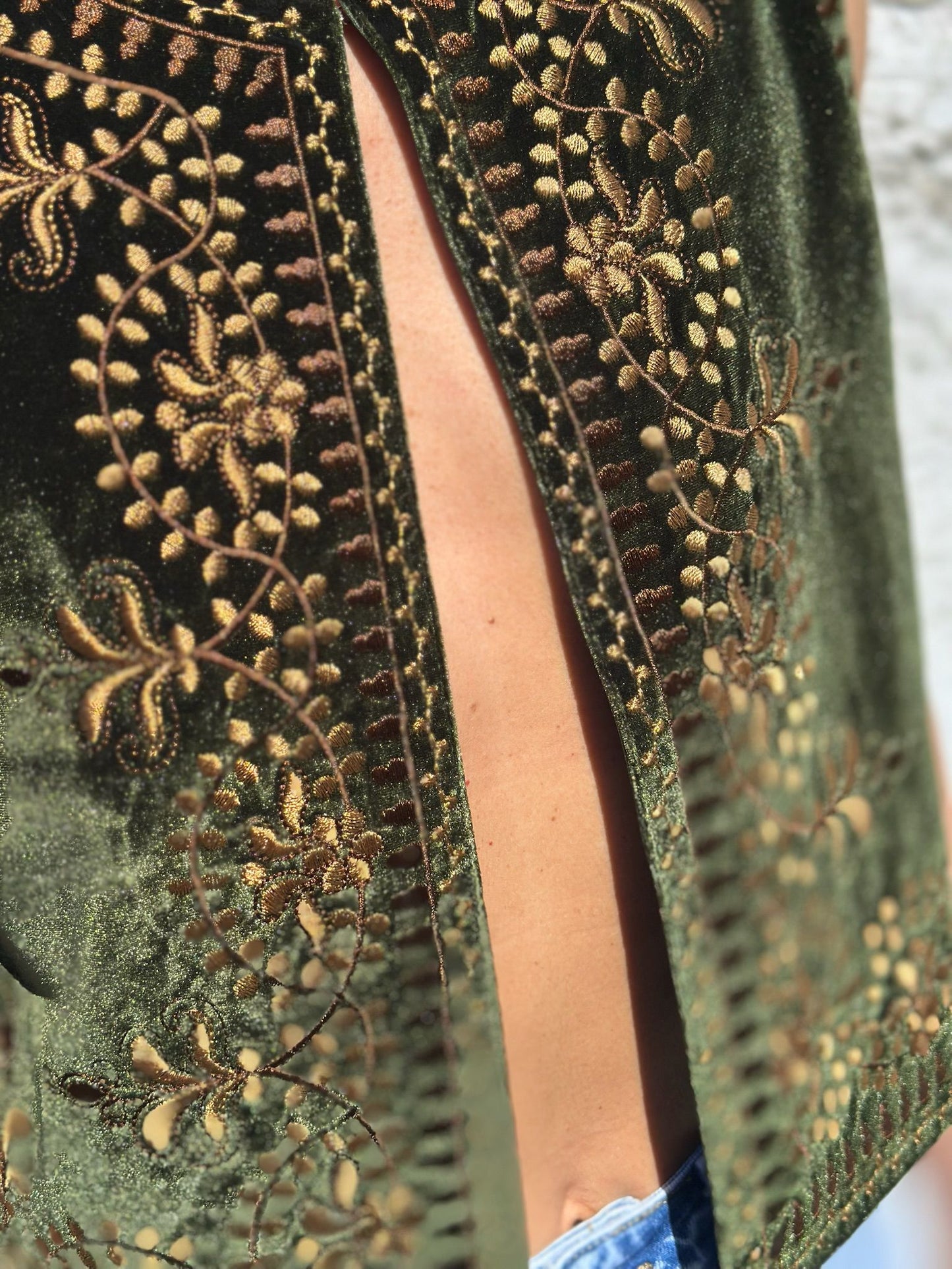 CHALECO BOHO VERDE