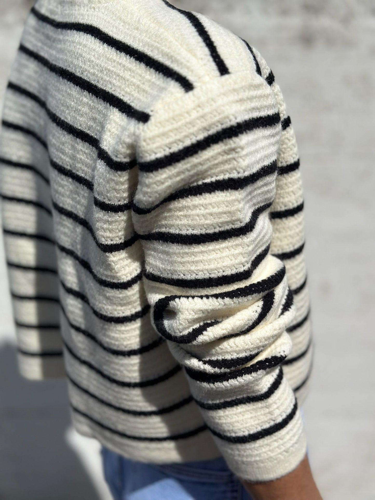 CHAQUETA CHANELITA RAYA MARINERA