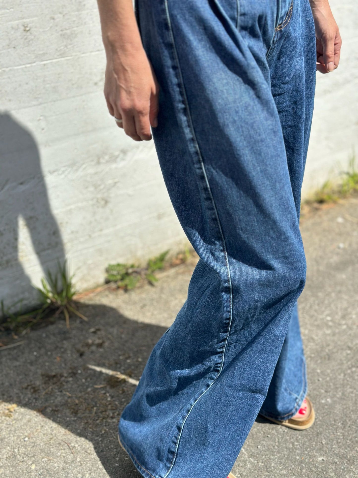 PANTALÓN VAQUERO PALAZZO PINZAS