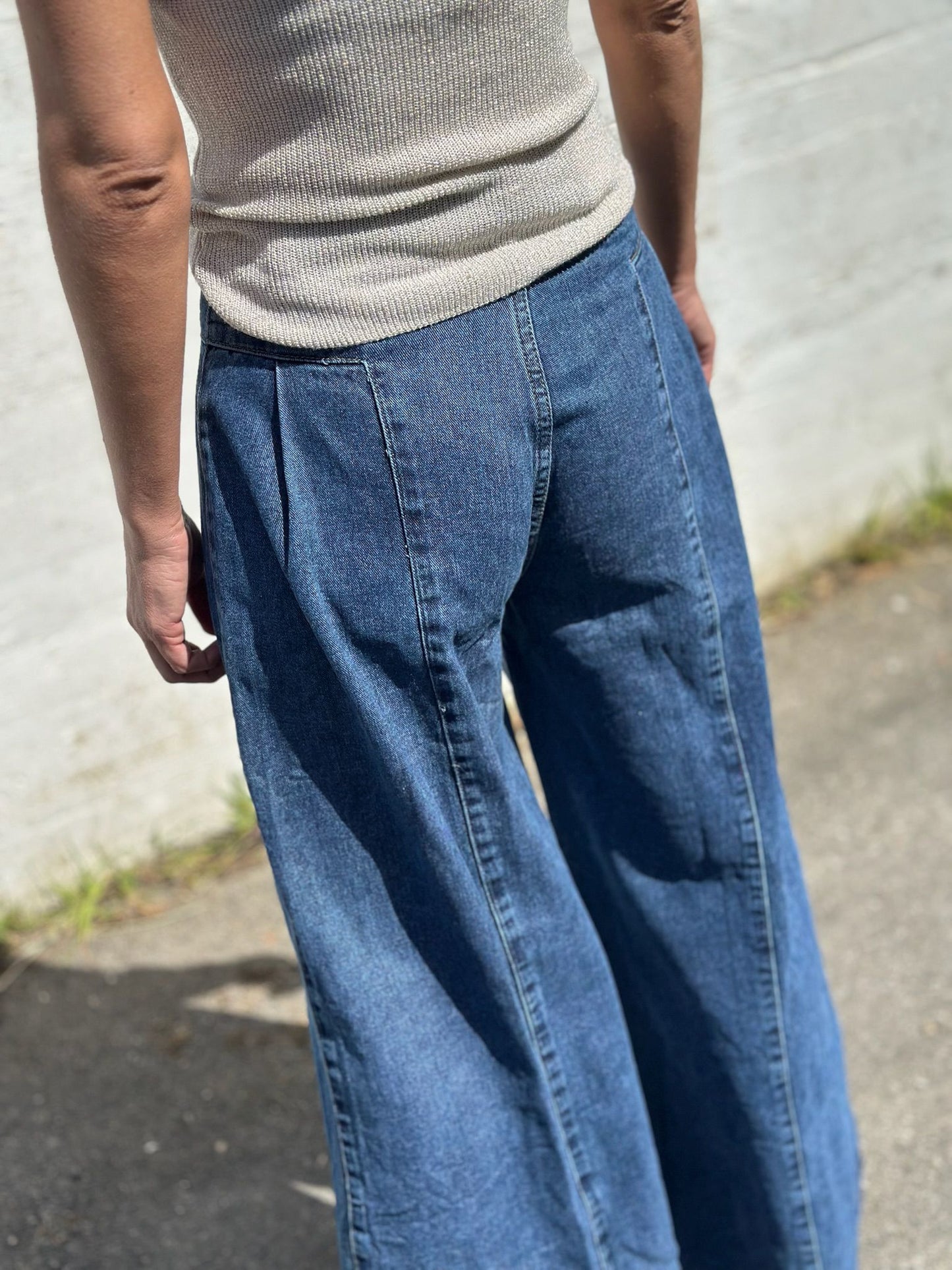PANTALÓN VAQUERO PALAZZO PINZAS