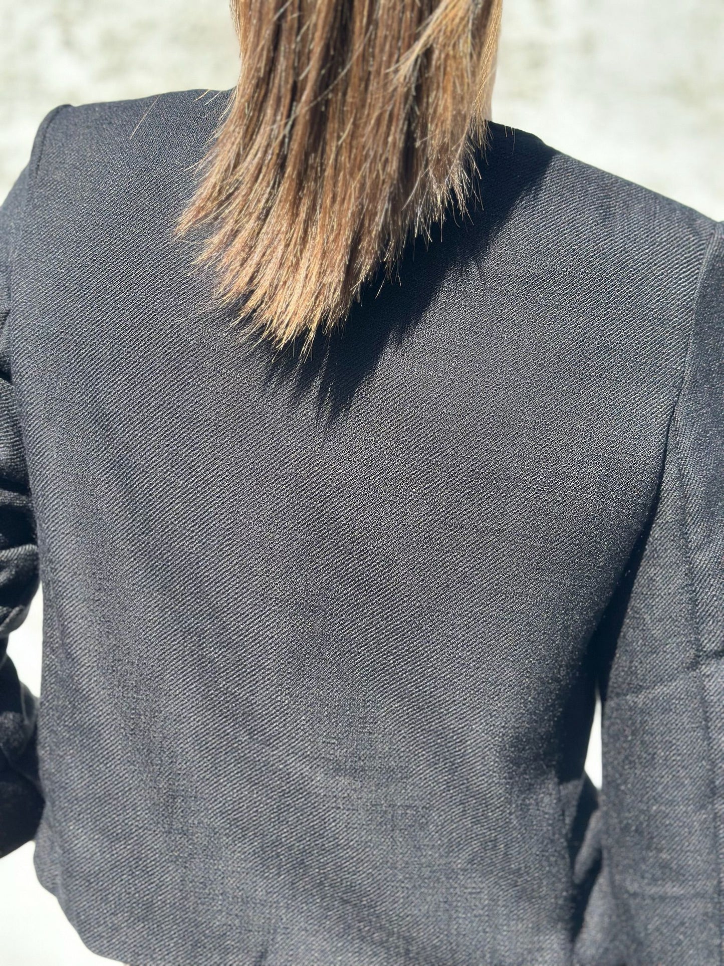 CHAQUETA CHANELITA CROP NEGRA
