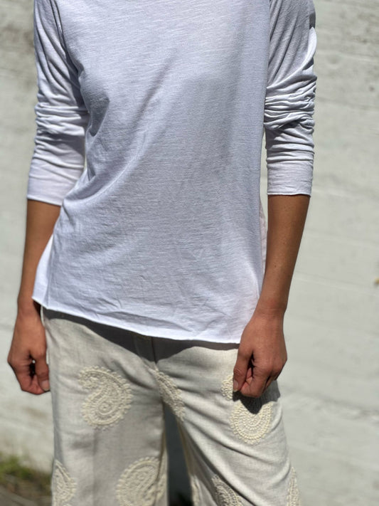 CAMISETA BLANCA MANGA LARGA