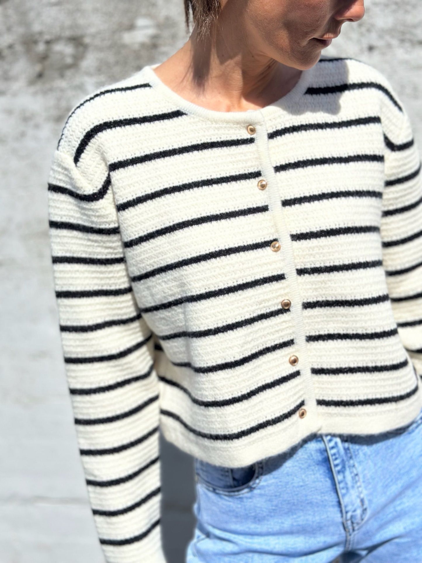 CHAQUETA CHANELITA RAYA MARINERA