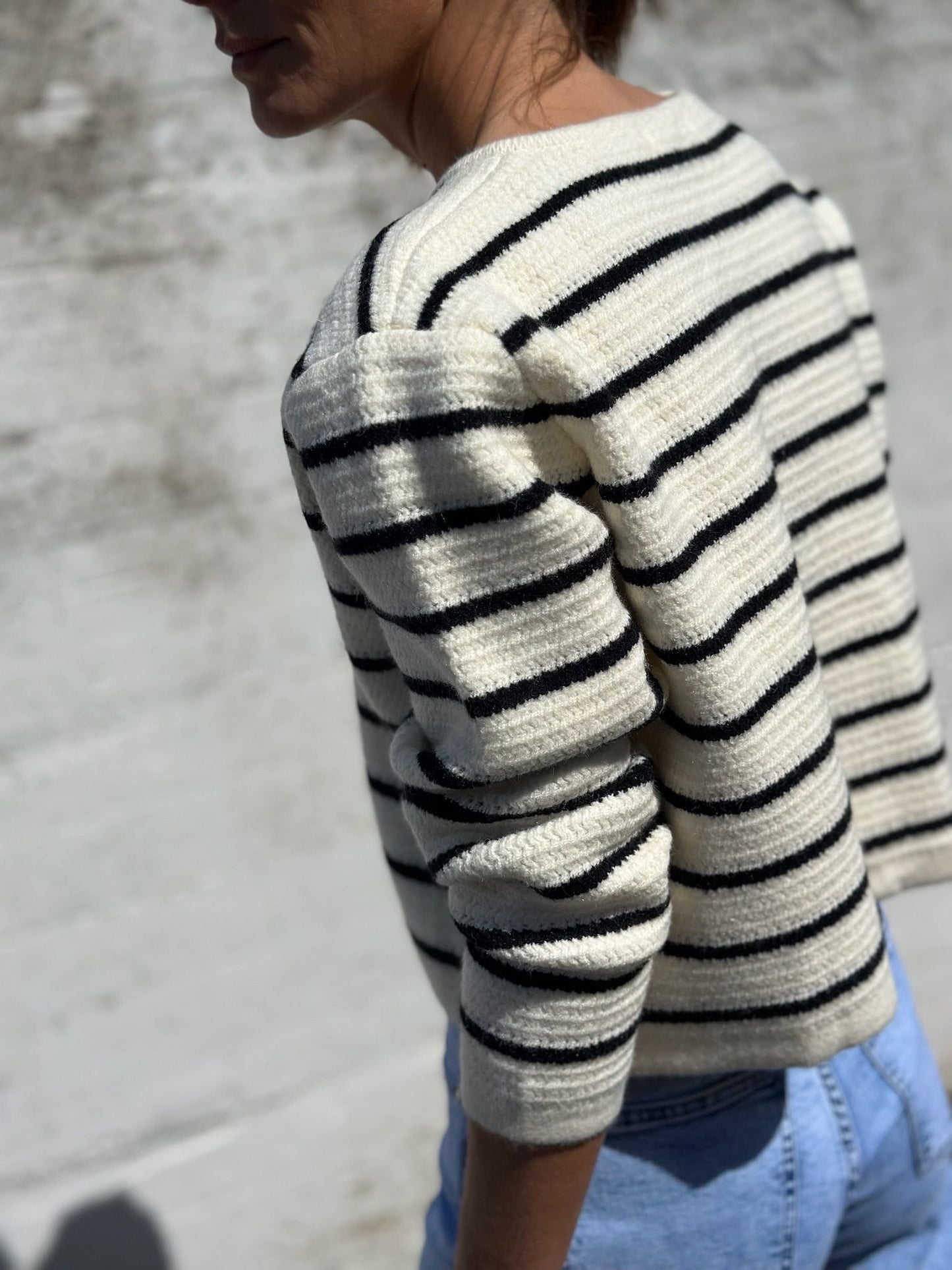 CHAQUETA CHANELITA RAYA MARINERA