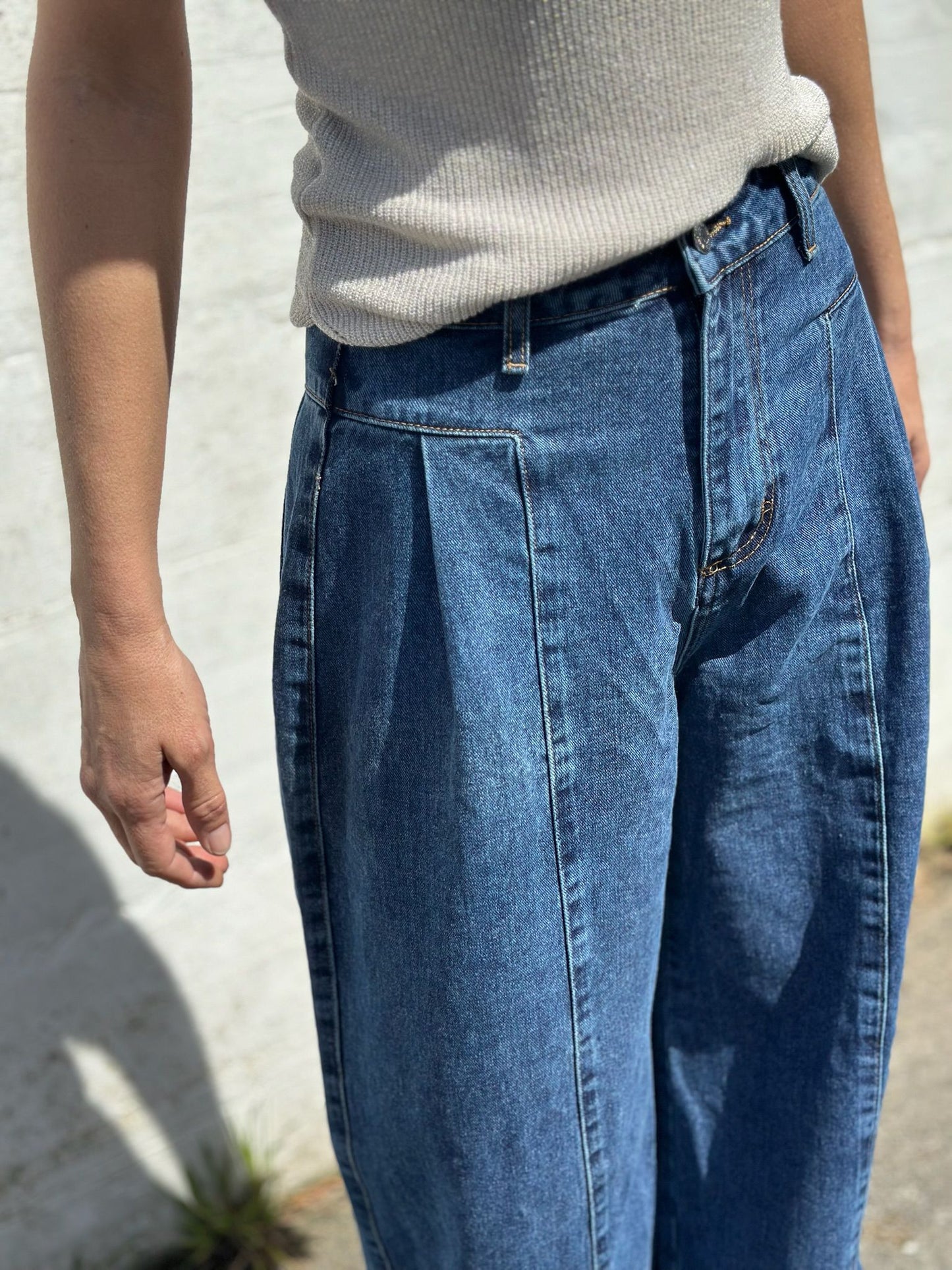 PANTALÓN VAQUERO PALAZZO PINZAS